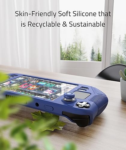 Miniatura 9 de 4 fundas protectoras Syntech compatibles con Steam Deck, funda de silicona con agarres antideslizantes para el pulgar