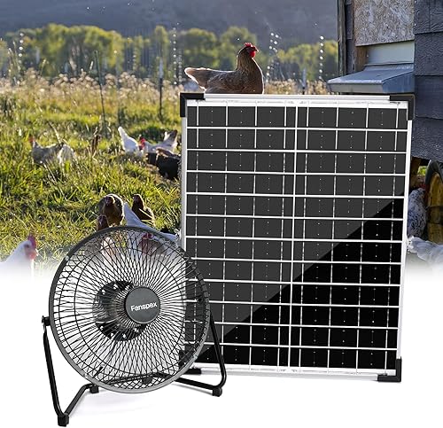 Ventilador solar de 8 pulgadas, kit de ventilador alimentado por panel solar de 20 W para refrigeración al aire libre, uso 724, ventilador de piso