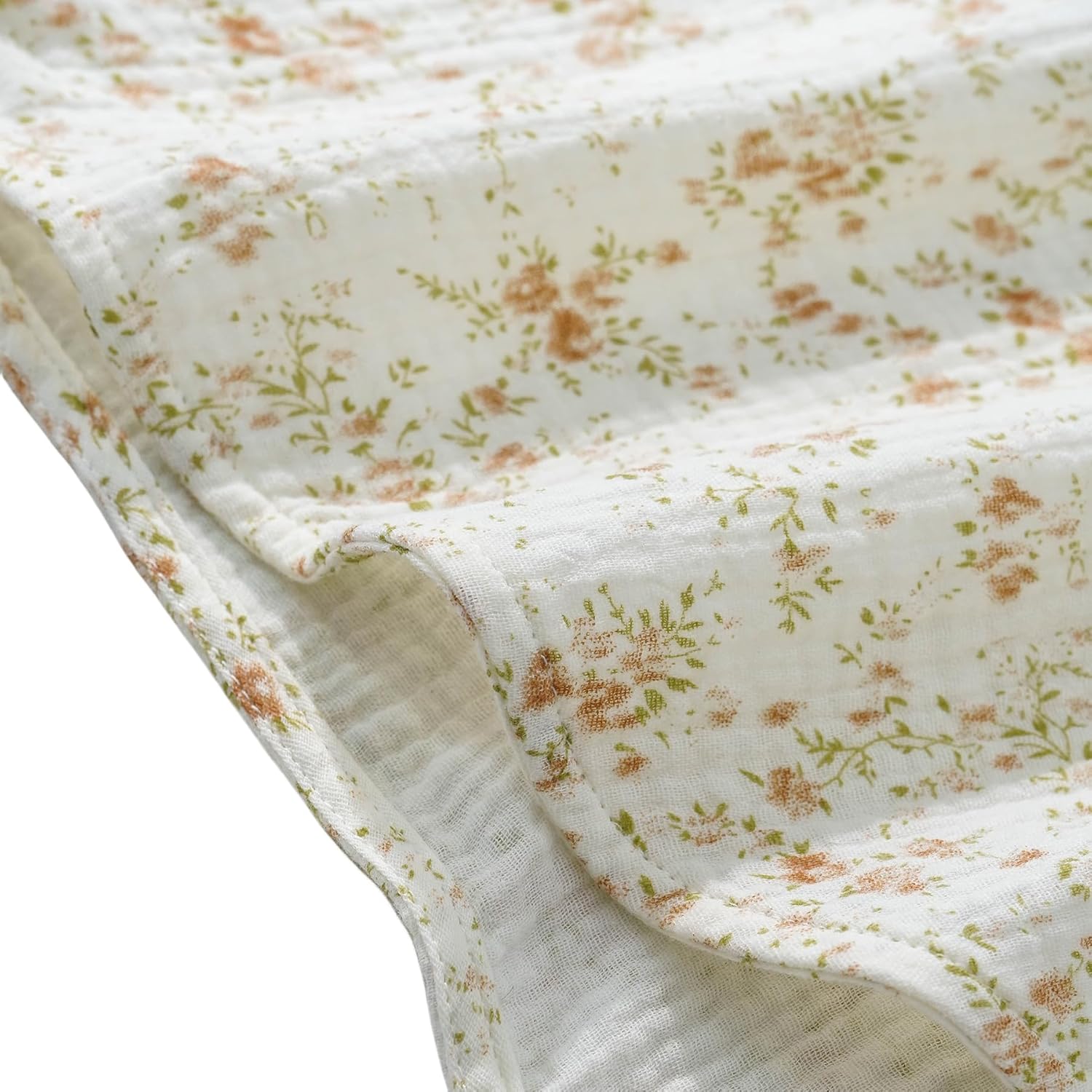 Amazhiyu Women's Cotton Gauze Short Sleeve V Neck Wrap Mini Dress Summer Casual - Image 5