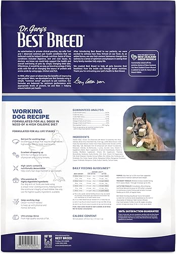 Miniatura 2 de Best Breed Dr. Gary's Working Dog Diet Made in USA [Alimento seco natural alto en calorías para perros] - 13 libras, marrón oscuro (7-53182-95269-7)