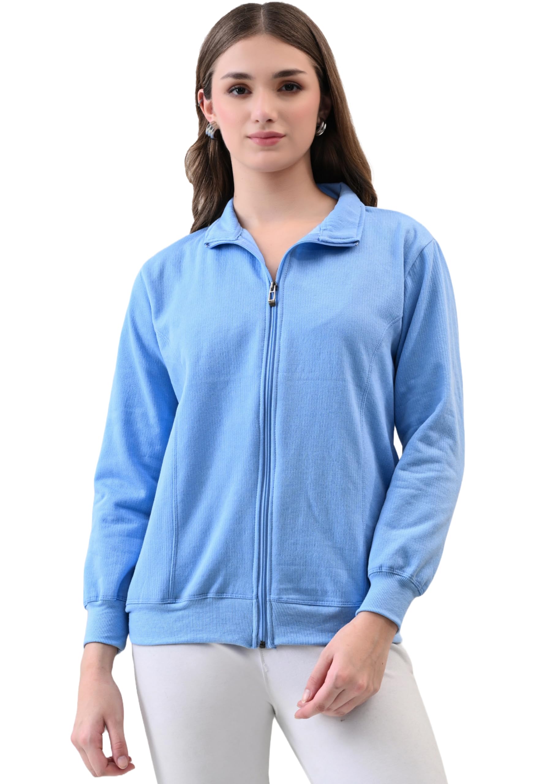Women's Full-Zip Jacquard Full Sleeves Jacket - Lightweight, Stylish, and Comfortable-picture-27