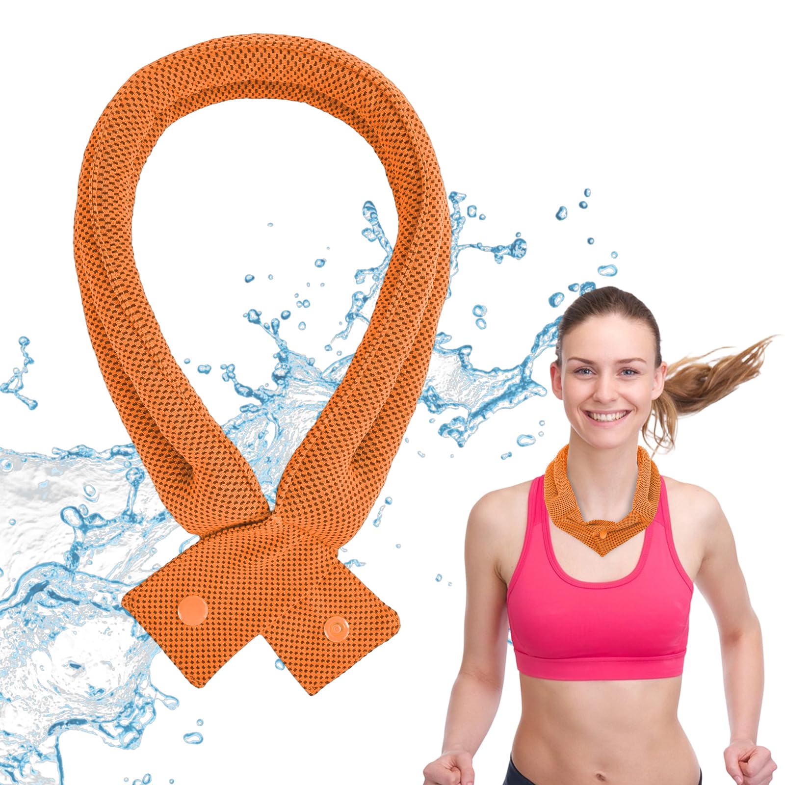 Bufanda Refrescante para el Cuello, Pañuelo Refrescantes Verano Deportiva, Foulard Refrescantes para el Calor Hombres y Mujeres, para Actividades en Interior y Exterior (Azul) — view 9