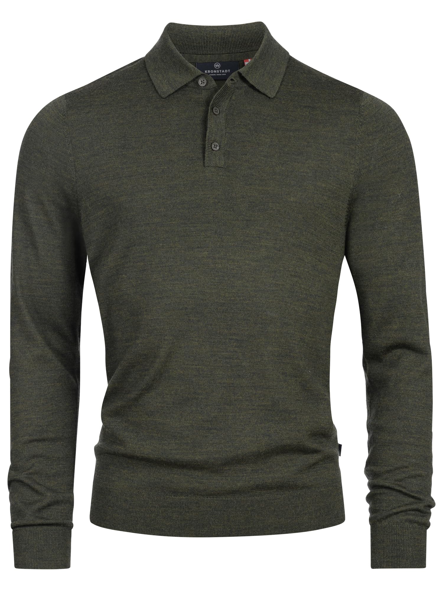 KRONSTADT Herren KSJohannes Strickpullover aus Merinowolle mit Polokragen