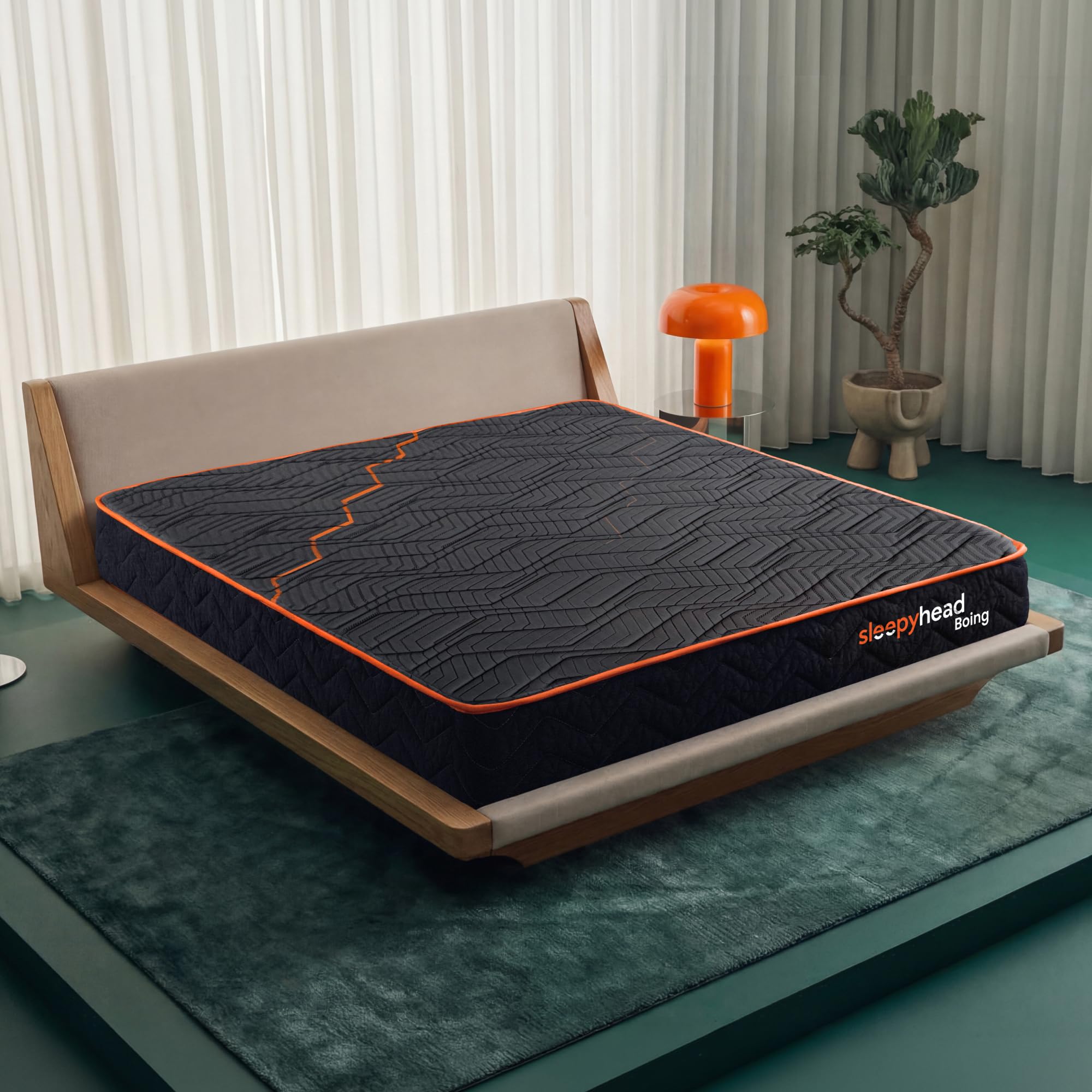 Sleepyhead Boing Designed by Duroflex - 3 Zone Pocket Spring Mattress with HR Foam| Zero Partner Disturbance & Spinal Support| Medium Plush Comfort| 6" King Bed Mattress| 10 Years Warranty (78x72x6)