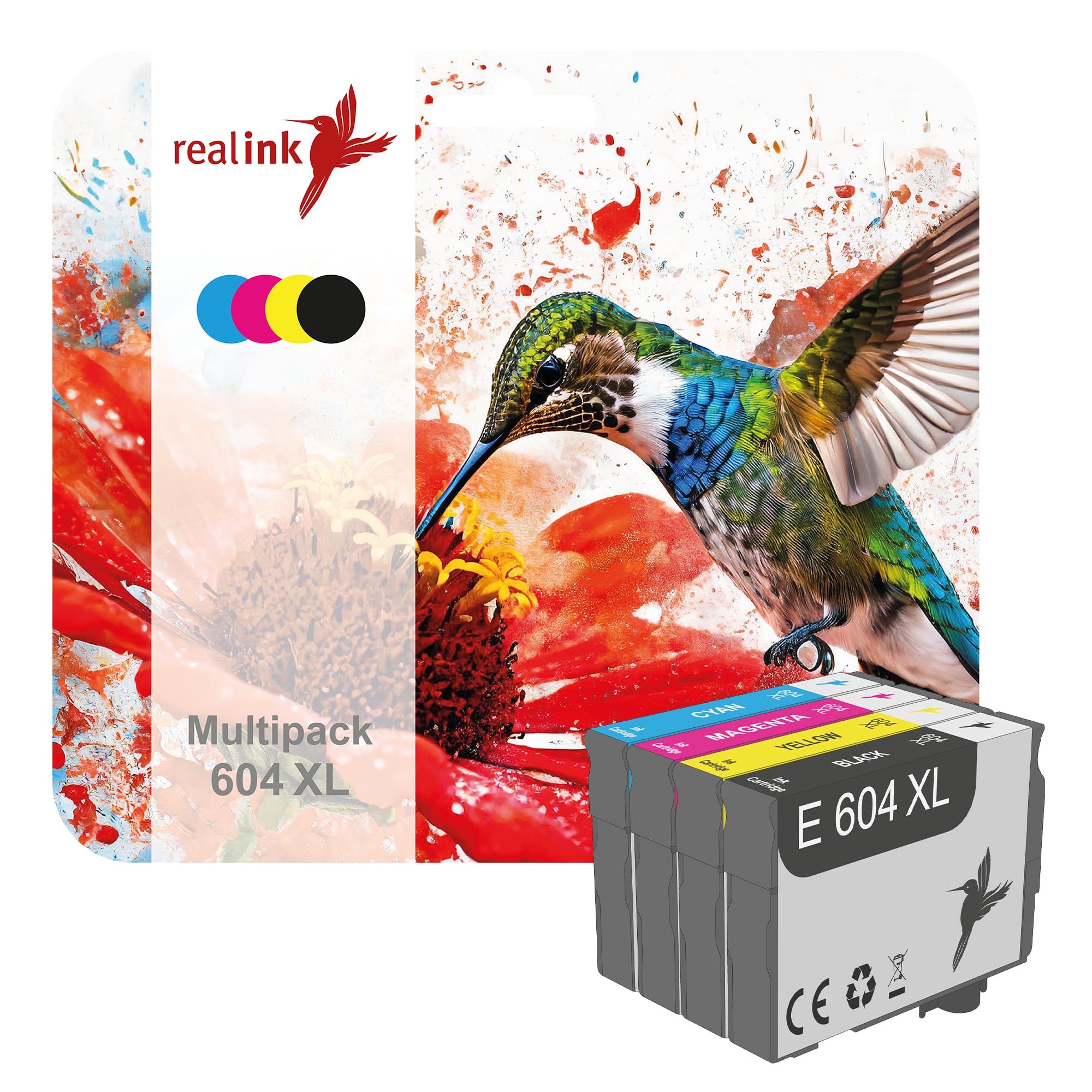 realink 4 604 XL wkłady do drukarek kompatybilne z Epson 604XL wkłady do Expression Home XP-2200 2205 3200 3205 4200 4205 Workforce WF-2910 2930 2935 2950