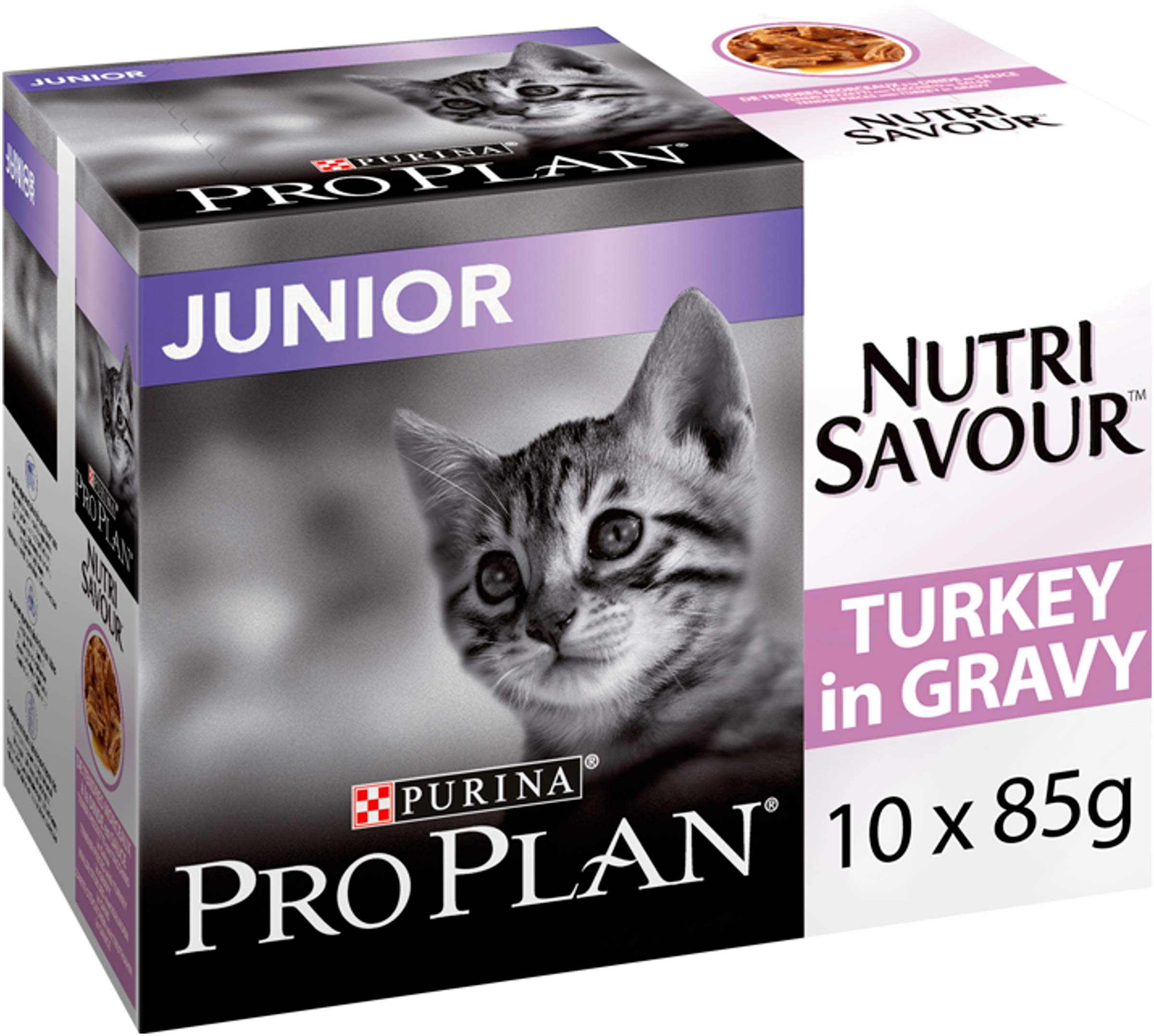 PRO PLAN Nutrisavour Junior Cat Food Turkey 10x85g