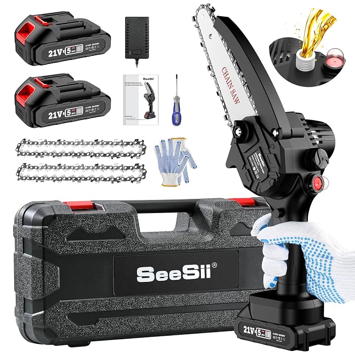 Mini ChainSaw, SeeSii Cordless Chainsaw 