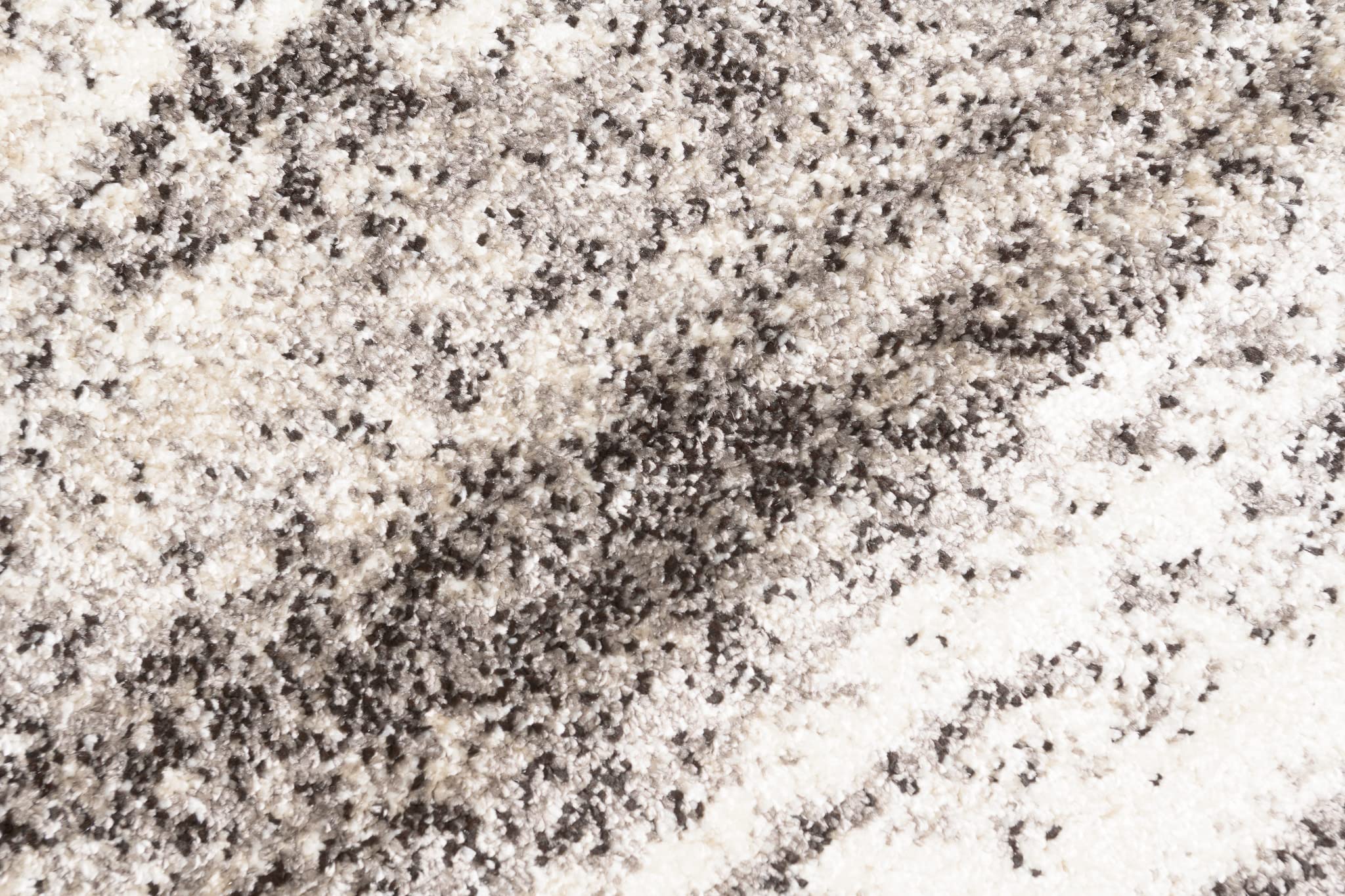 TAPISO Petra Tapis de Salon Chambre Salle à Manger Bureau Ado Design Moderne Abstrait Marron Crème Moucheté Tacheté Doux Dense Frise Poils Courts Confortable 80 x 150 cm