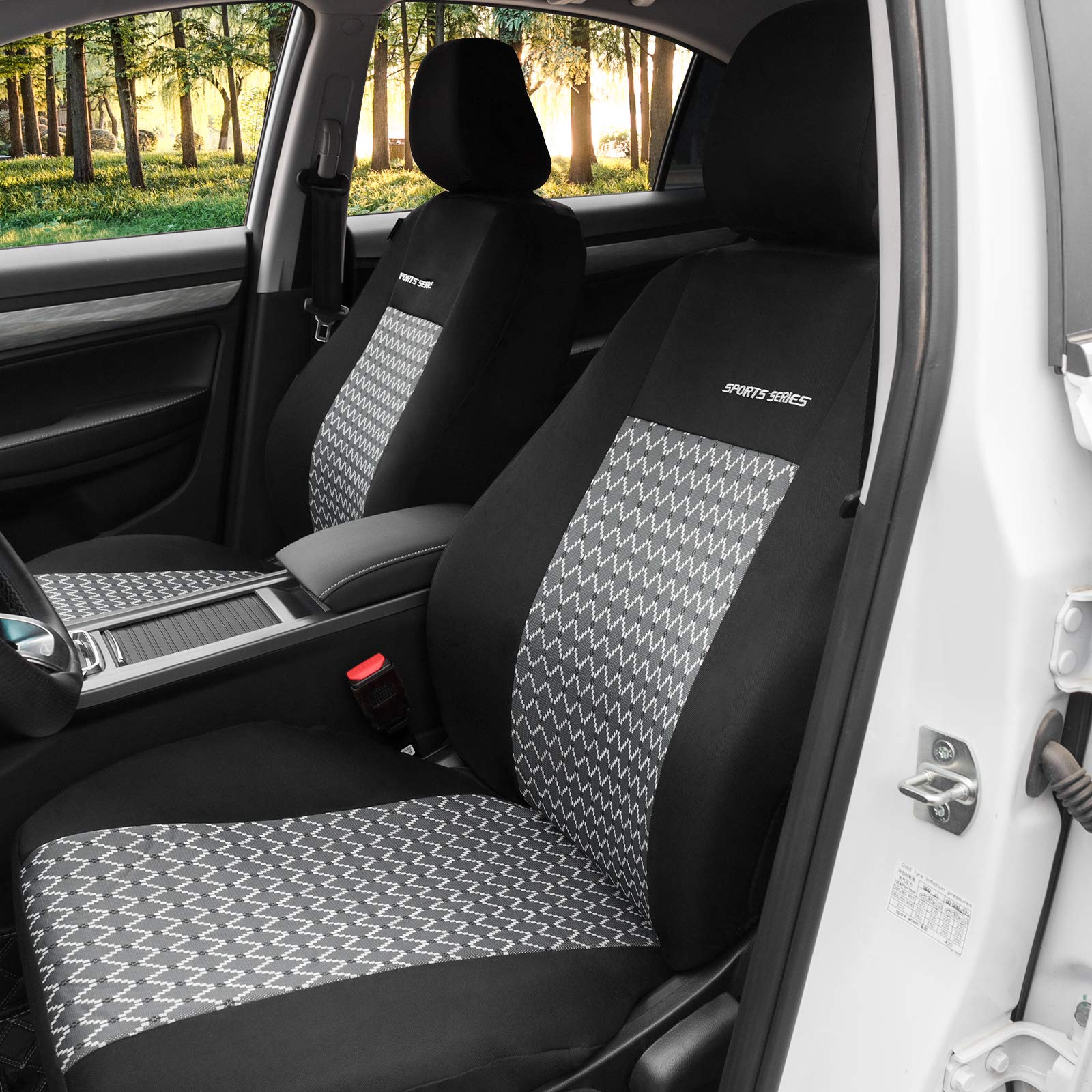 eSituro SCSC017235 2xHousses pour Siège Auto Couverture de Siège pour Voiture Universelle Housse de Protection en Cuir Artificiel Noir