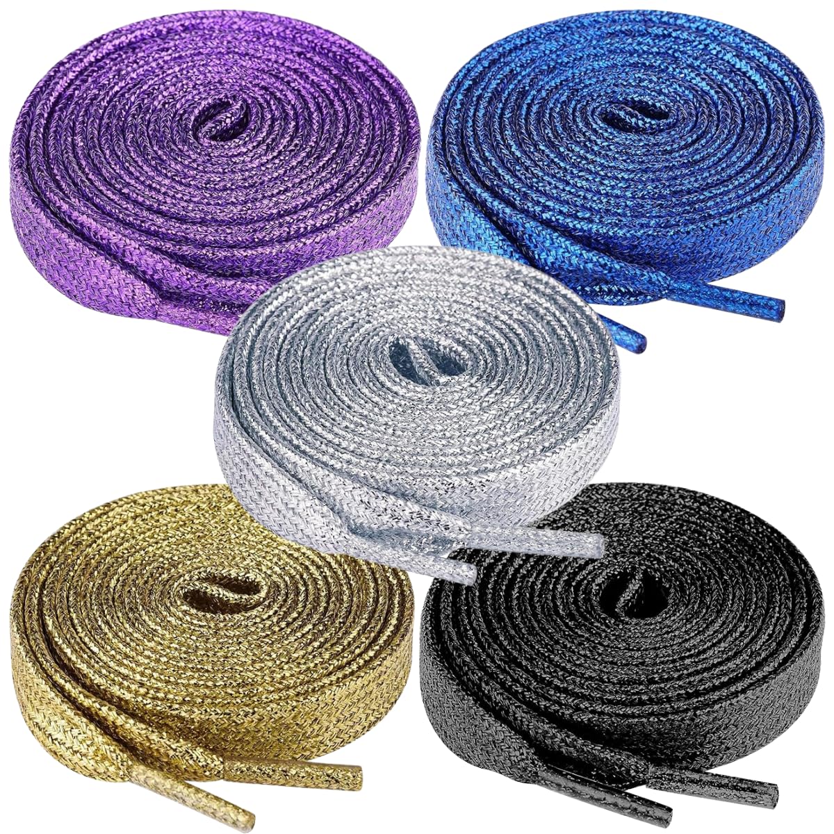 Cordones SNORS Planos Brillantes Glamour 130 Cm – Algodón Con Lurex Para Un Toque Chic En Tus Zapatos