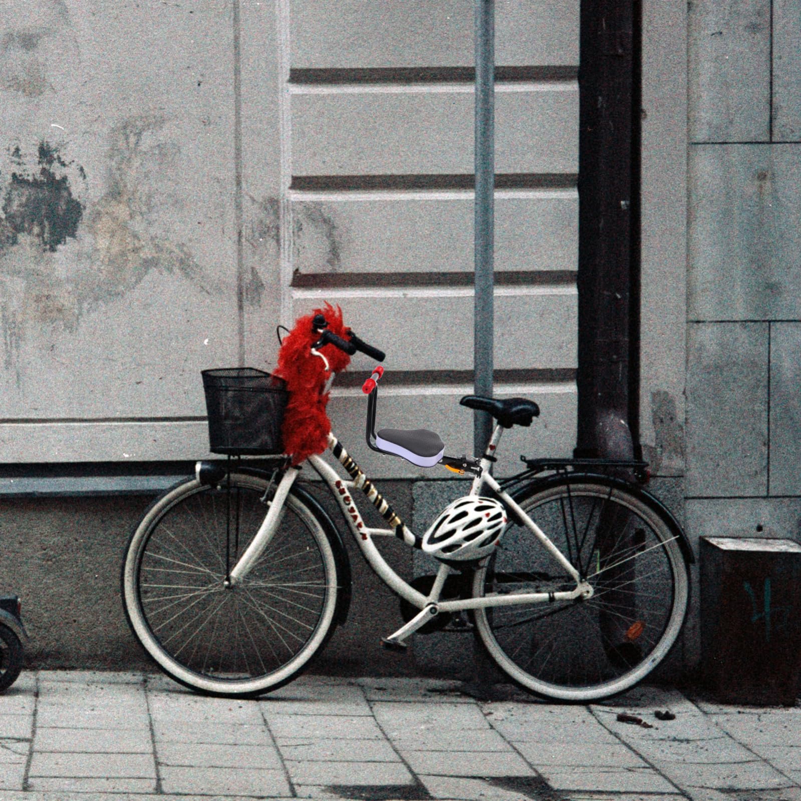ULTECHNOVO Seggiolino per Bicicletta Elettrica Protezione Sicura e Comfort in Acciaio al Carbonio e Spugna per Ragazzo Ragazza Nero