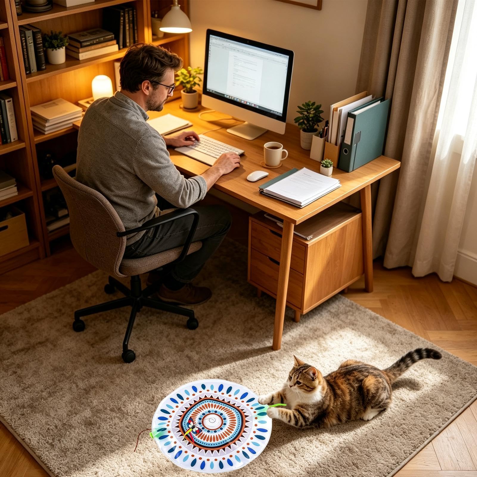 Generico Giocattoli Per L'Esercizio Dei Gatti Di Arricchimento Intelligente | Giocattolo Antinoia Per Gatto Adatto a Interni, Esterni, Balcone, Appartamento, Casa, Soggiorno