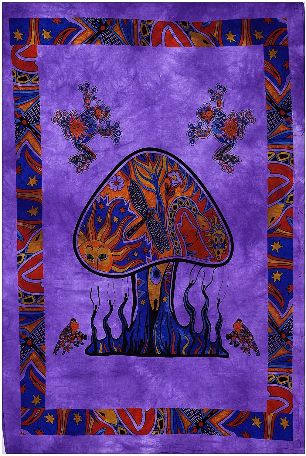 Psychedelic Mushroom Tapestry - Hippie Wall Art -1