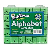 Vista 1 de READY 2 LEARN Sellos del alfabeto, minúsculas, pequeños, juego de 34 sellos de letras para niños