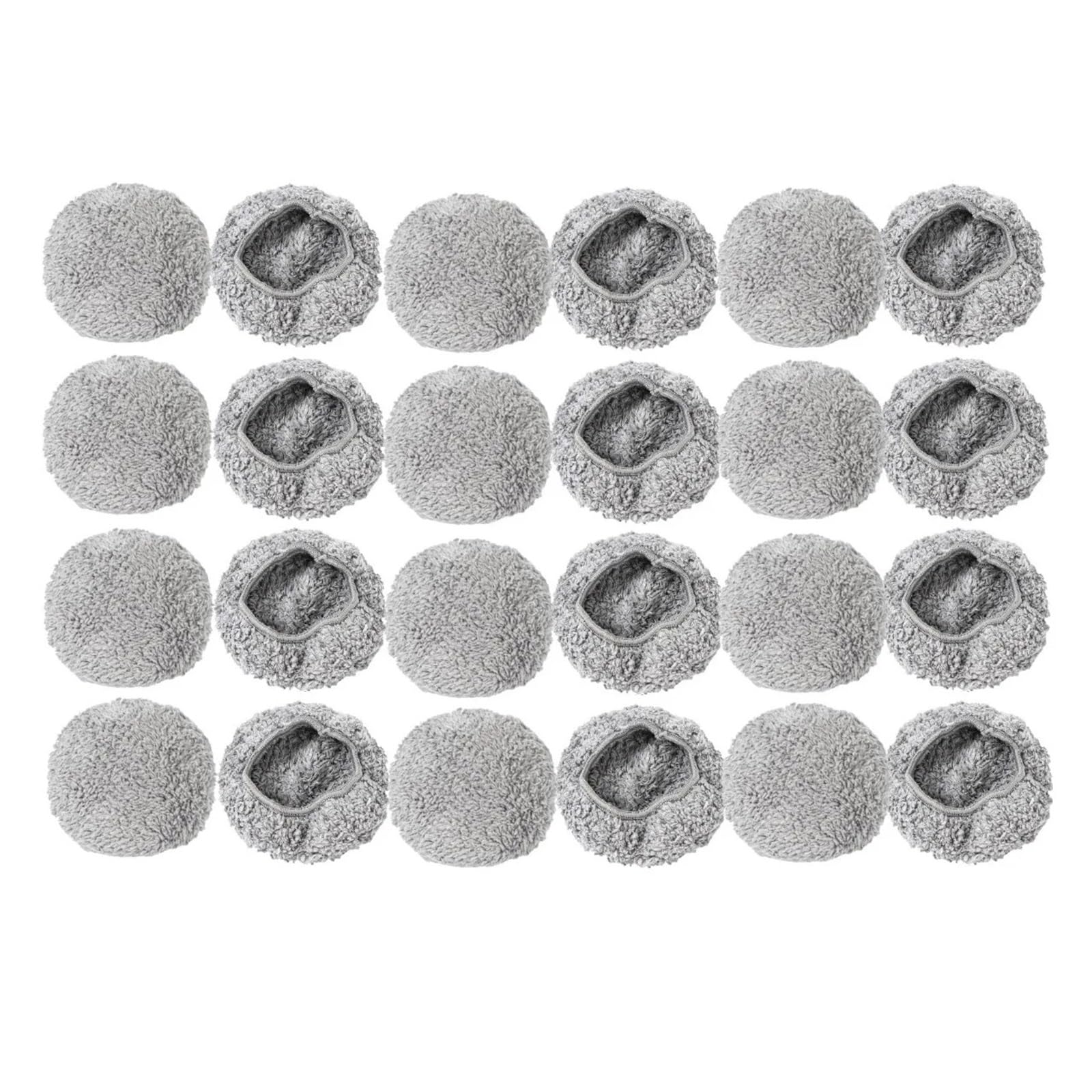LXSKVMRST Compatible For Hobot，188 168 198 388 Sweeping Robot, Universal Round Mops Cloth Vacuum Cleaner Window Clean Mop Pads Parts(24pcs)