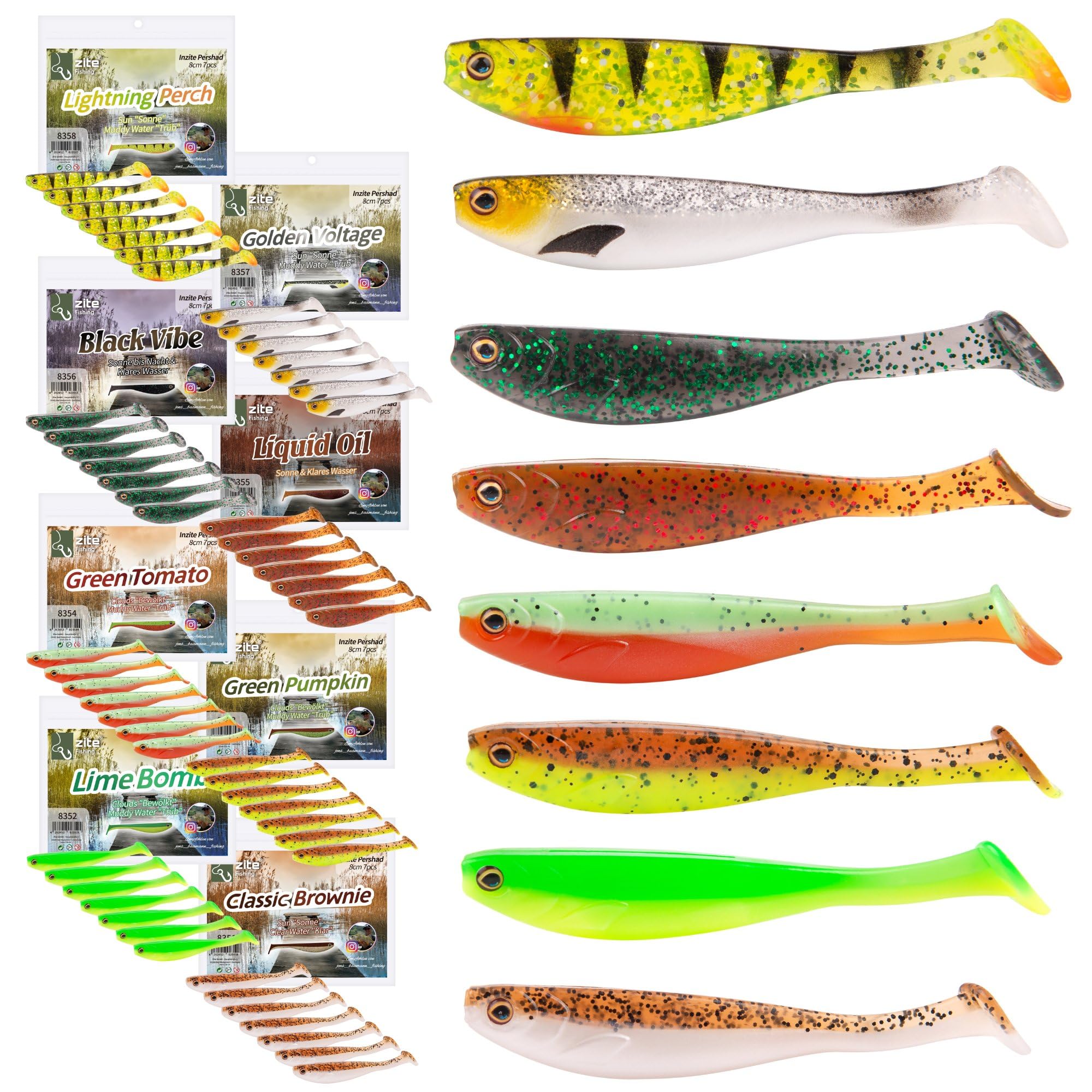 Zite Fishing Inzite Pershad 8 cm | Barsch-Köder Gummifische