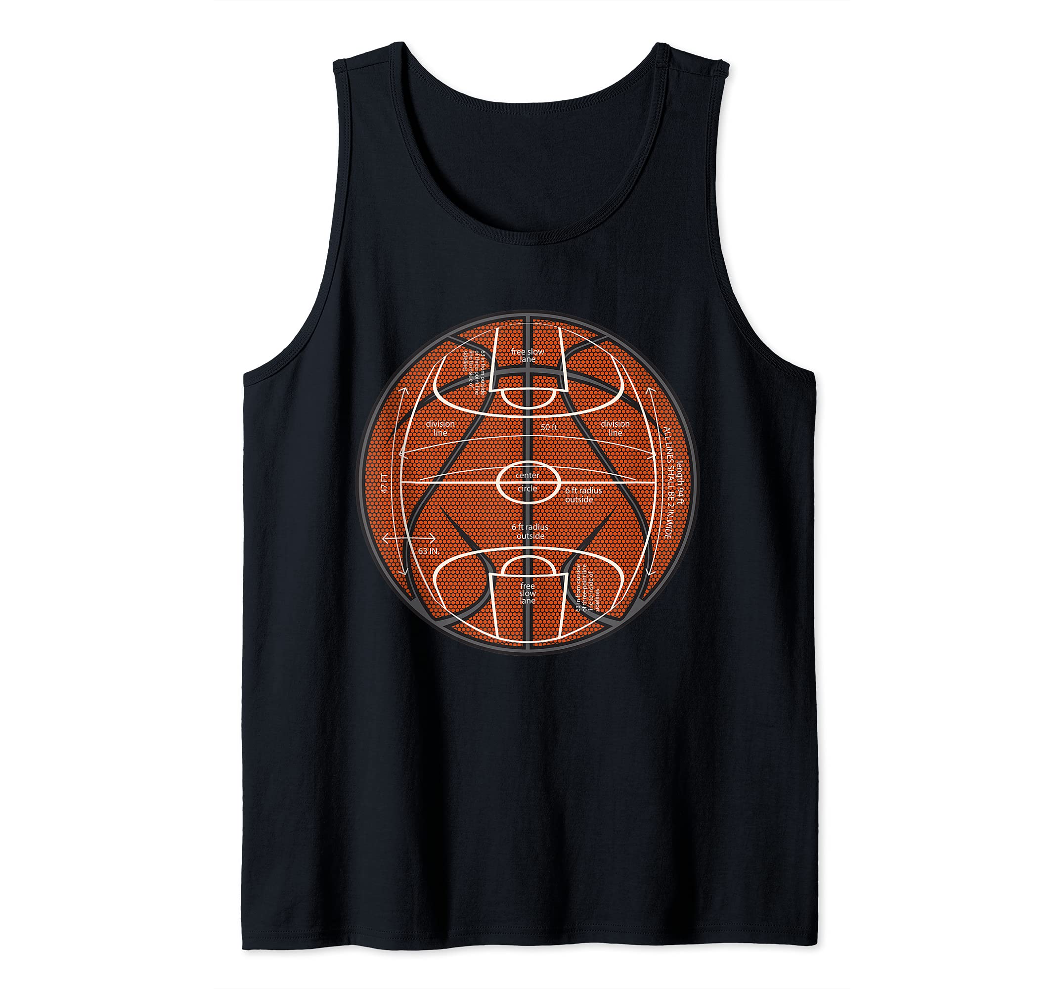 Bahaa's TeeCool Basketball Plan Illustration Graphic Design Fashion Fun Tank Top