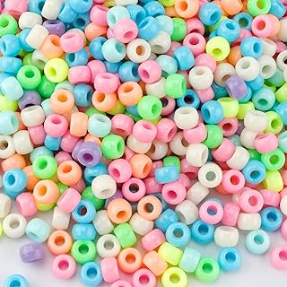 1100pcs Pony Beads,Beads for Jewelry Making,Friendship Bracelet Beads,Beads for Bracelets Making Hair Beads,Beads for Crafts,Pony Beads Bulk,Kandi Beads Colorful Beads Necklace Beads DIY Crafts Beads
