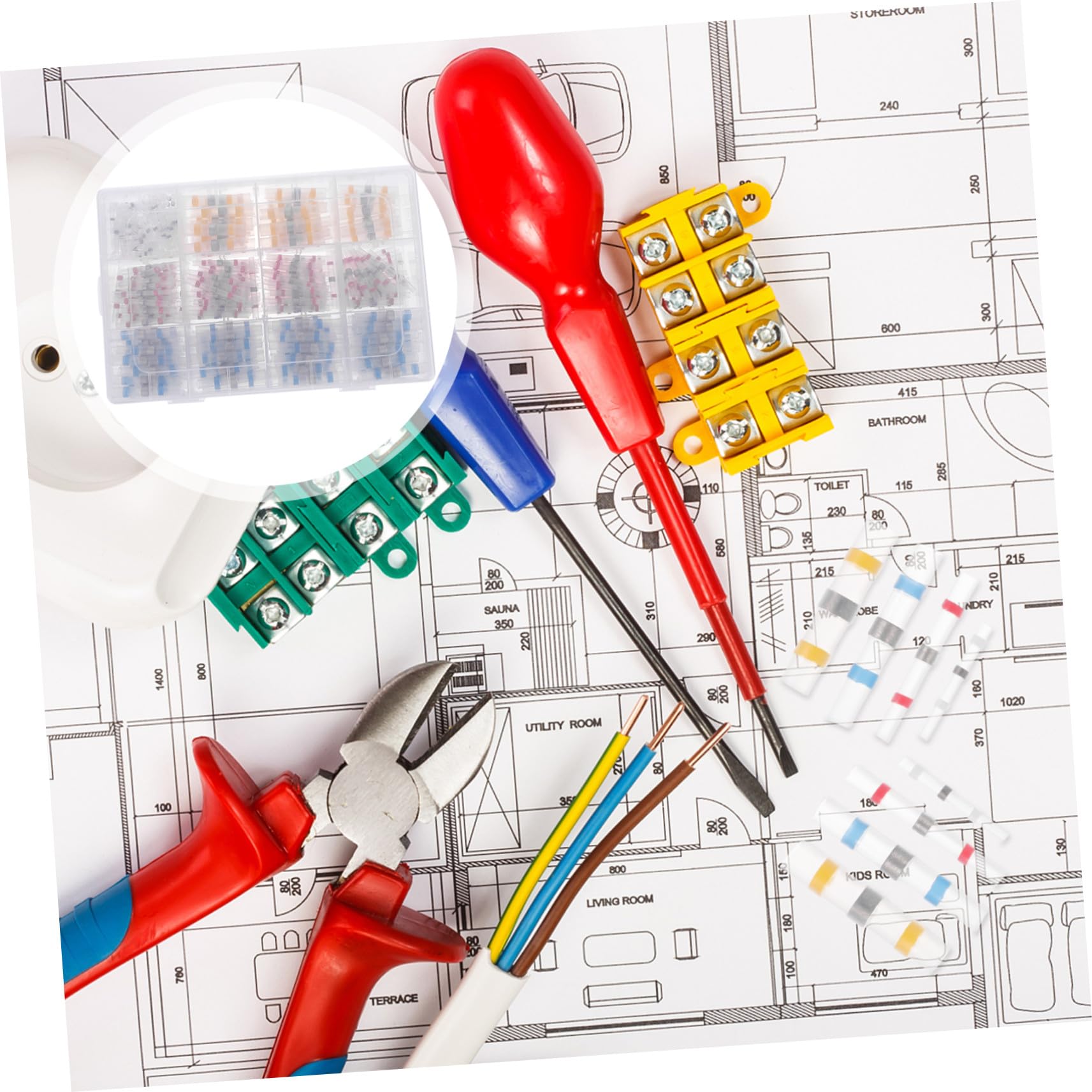 Cabilock 400 pezzi Connettori Elettrici Isolati Autosaldanti con Guaina Termorestringente Terminali Giunto Saldare Impermeabili per Fili Auto e Progetti Domestici