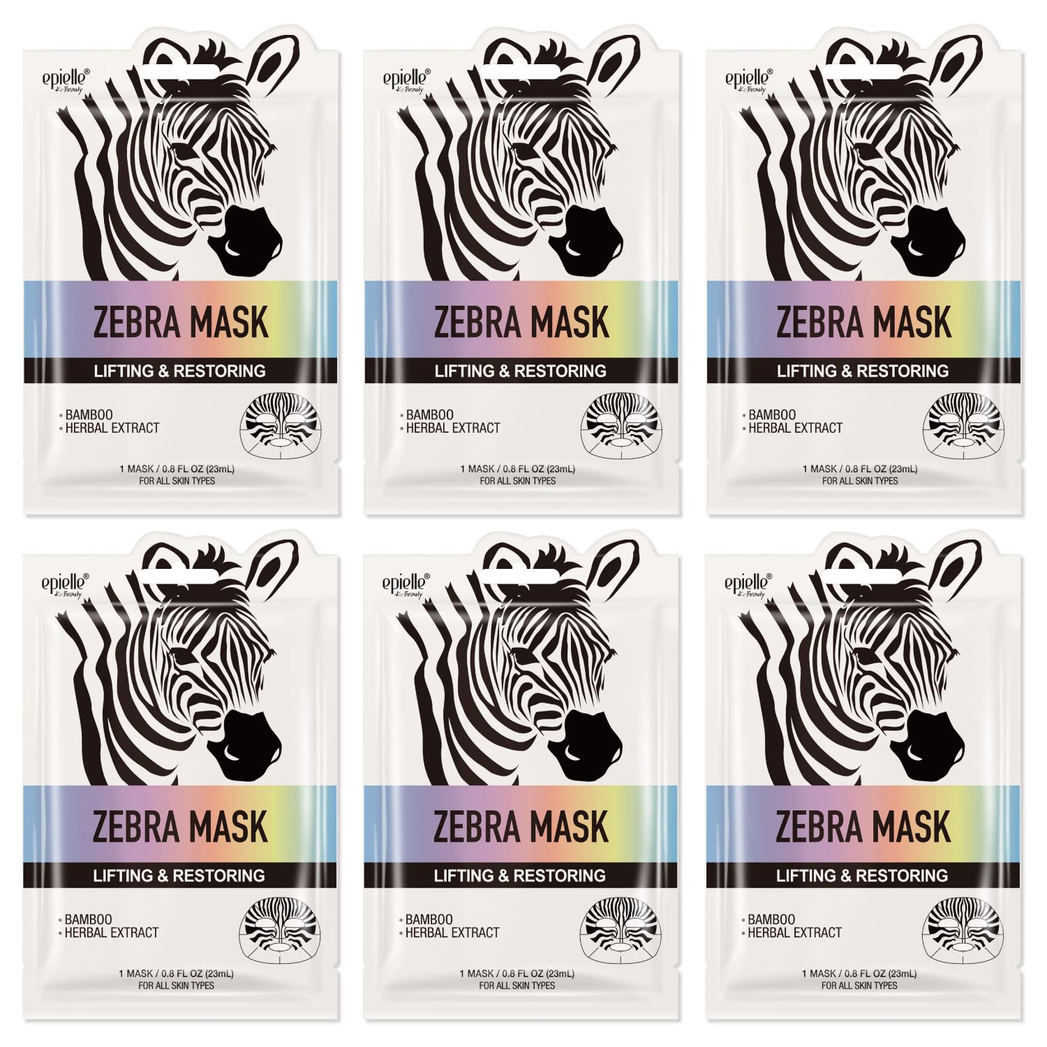 Epielle Animal Character Sheet Masks - Lifting Face Mask Set