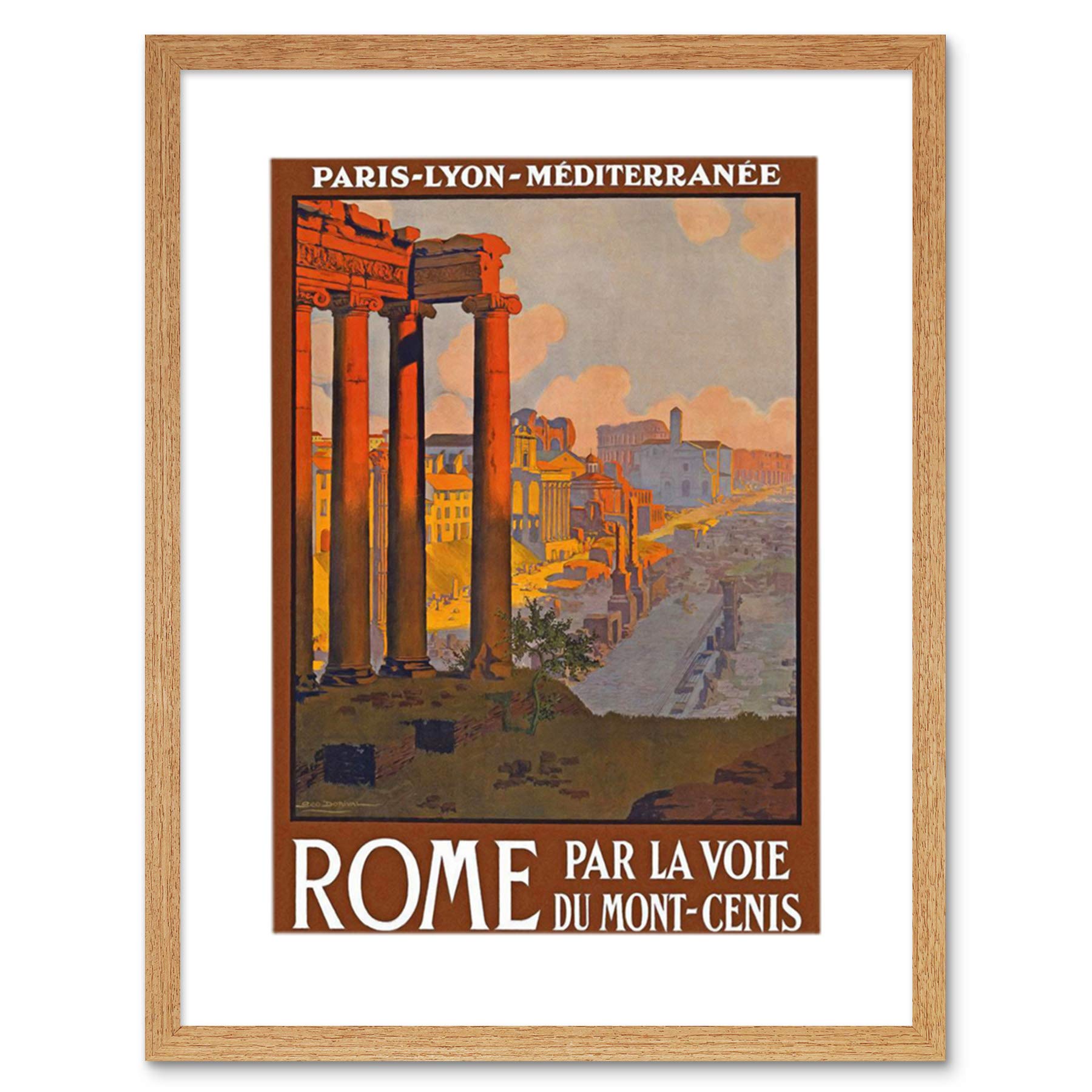 Wee Blue Coo Travel Ruin Forum Rome Italy Framed Wall Art Print