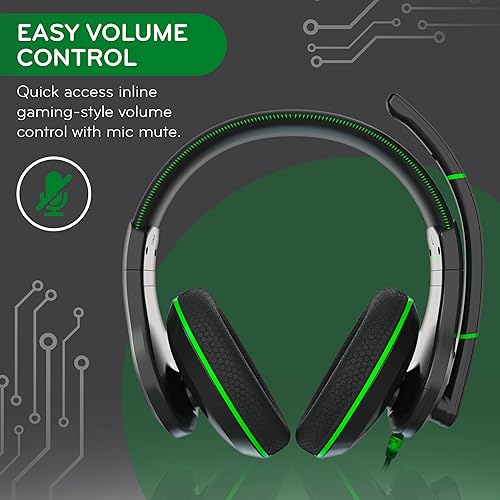 Miniatura 4 de ThinkWrite Technologies Victory 250XG auriculares de PC de primera calidad auriculares con cable para juegos con conector de 0138in verde