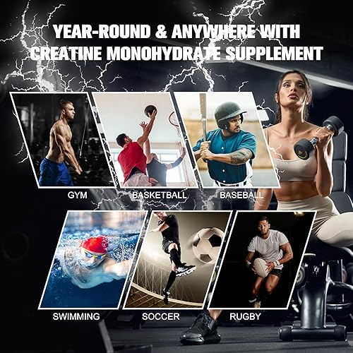 Miniatura 5 de Gomitas de suplemento de monohidrato de creatina para hombres y mujeres, monohidrato de creatina sin azúcar con magnesio, zinc y ashwagandha, para