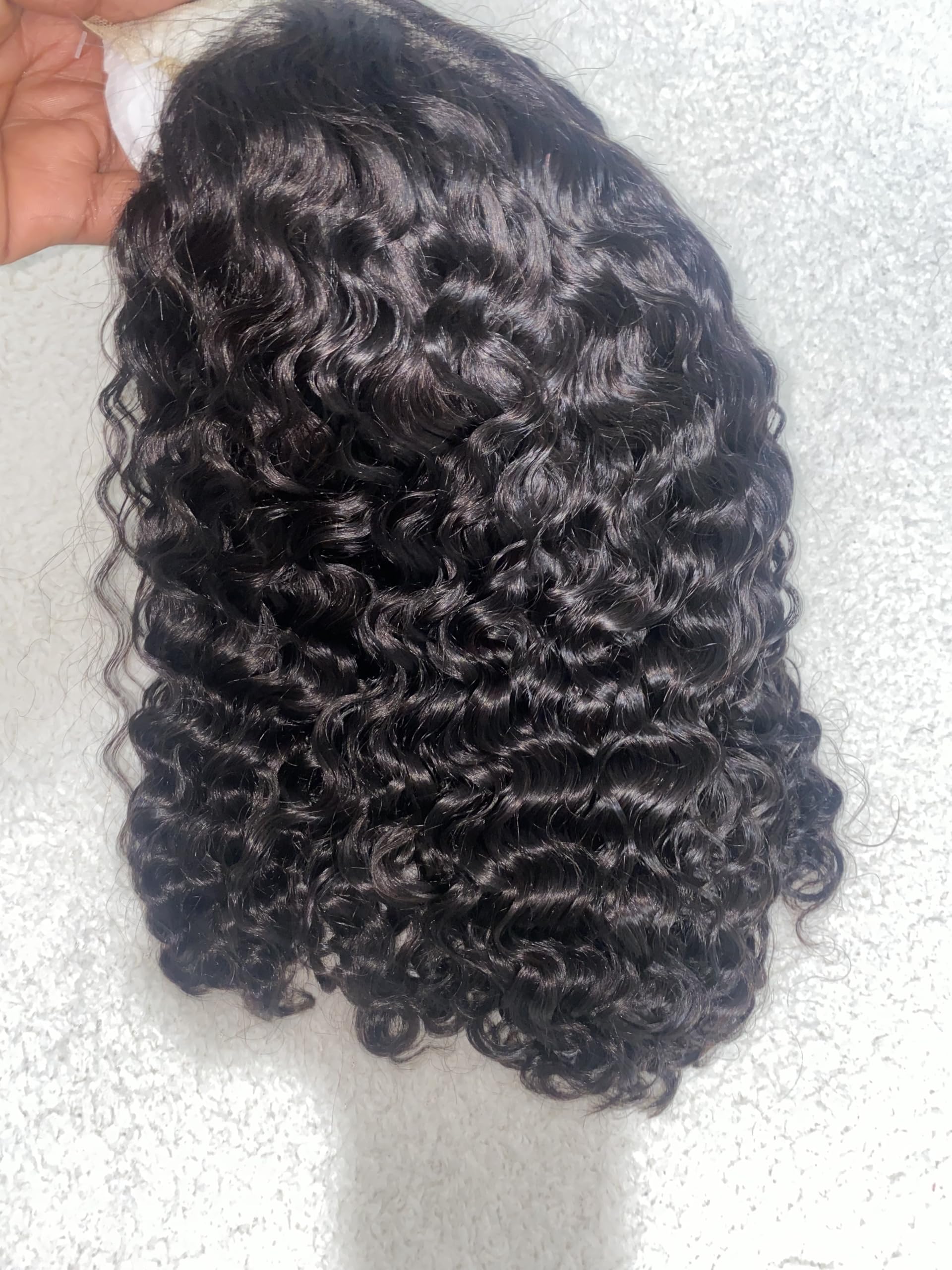 100% Virgin Human Hair Curly Glueless Wig, 4x4 HD Lace Closure, Double Drawn 200% density, Real Brazilian Human Hair - Image 4