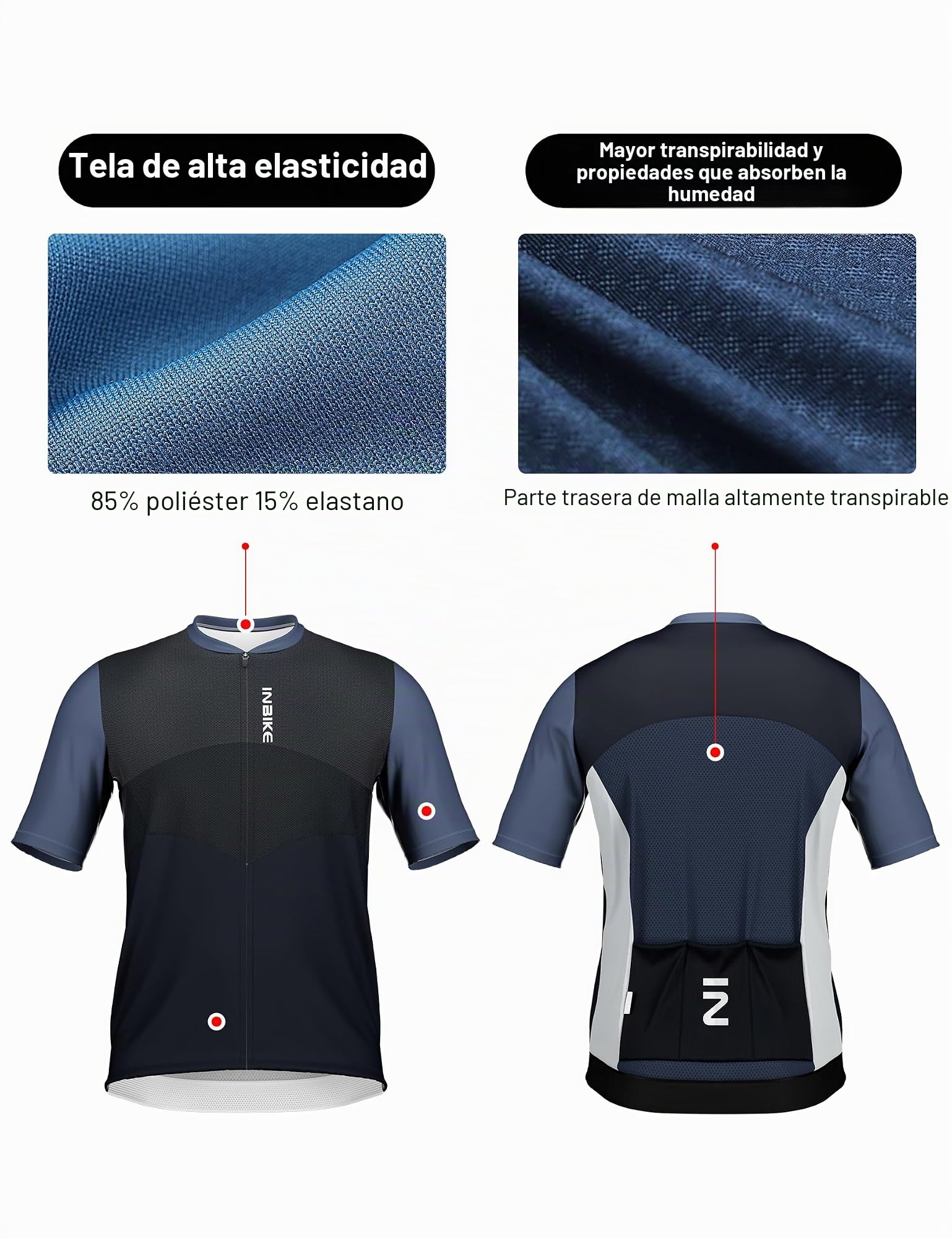 INBIKE Maillot Ciclismo Hombre Verano MTB Deportes Bicicleta Carretera Montaña QYEU