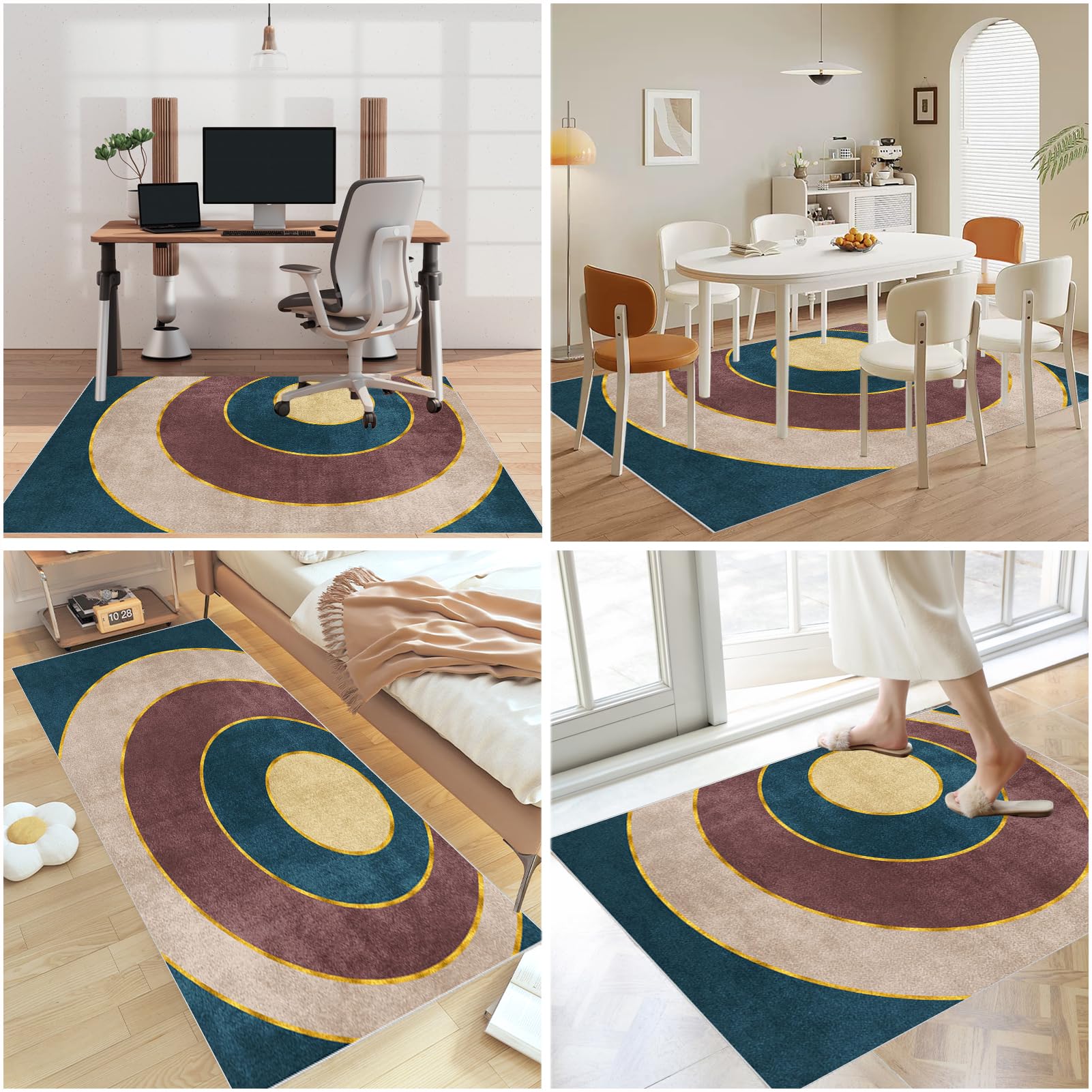 Tapis Gaming Sol pour Sols Durs, Tapis Chaise de Bureau Gaming Tapis de Sol pour Bureau Plancher de Bois, Tapis de Sol pour Fauteuil, Tapis de Chaise de Jeu Convient au Bureau à Domicile 80 x 120 cm