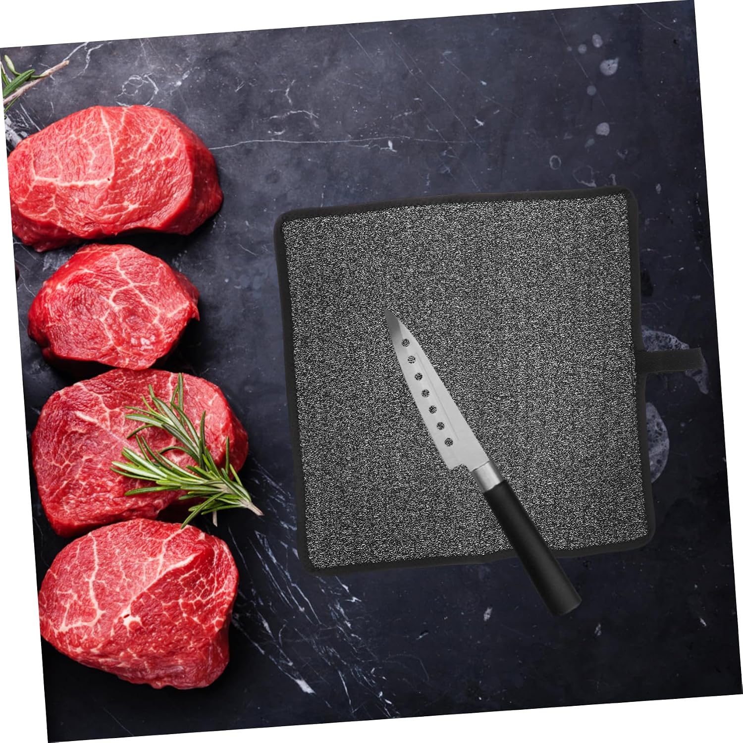 1pc Cut Resistant Table Mat Double-Sided Desktop Protector for Home and Restaurant Use Safe and Wear-Resistant Security Table Mat Black