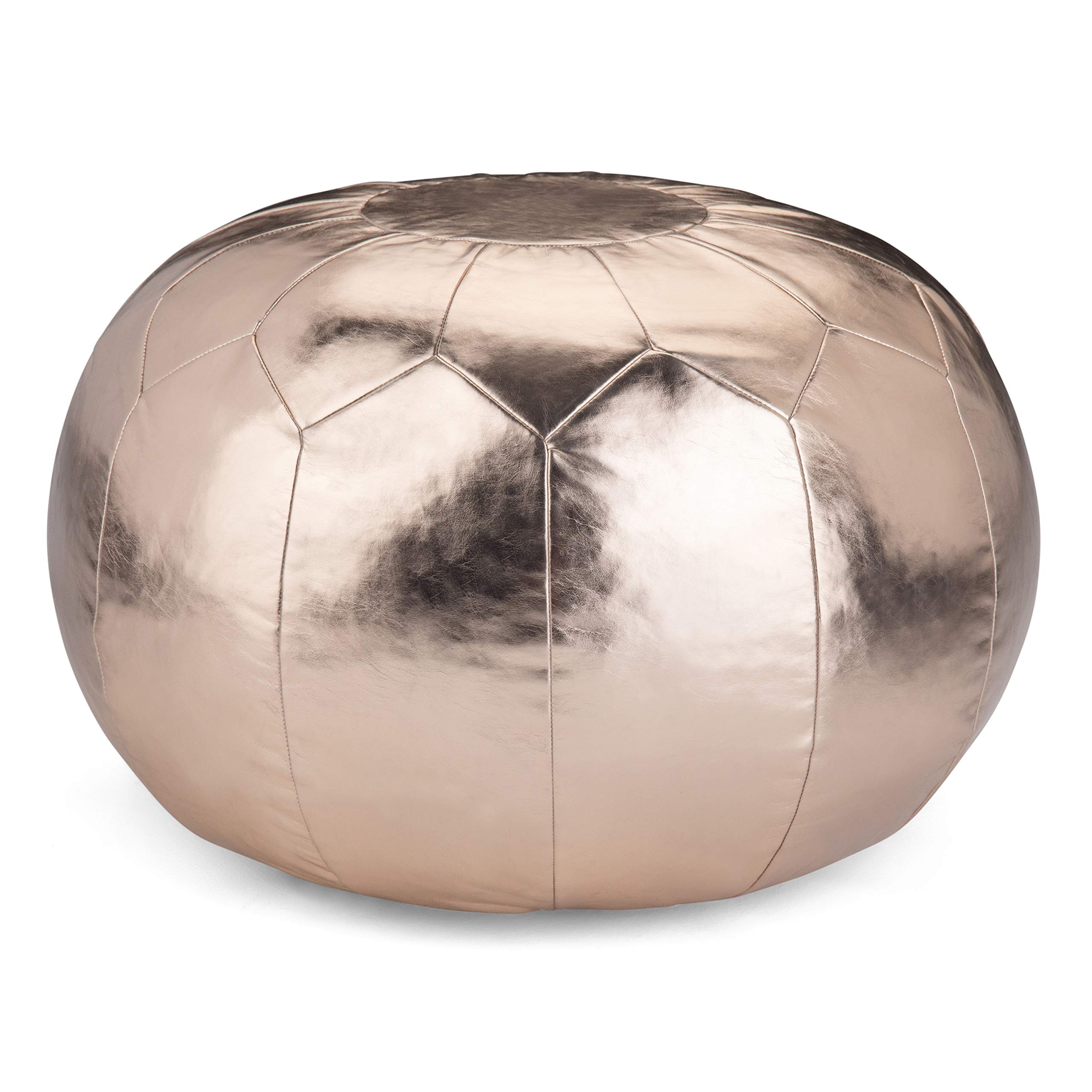 SIMPLIHOME Charlize Round Poufs, Gold