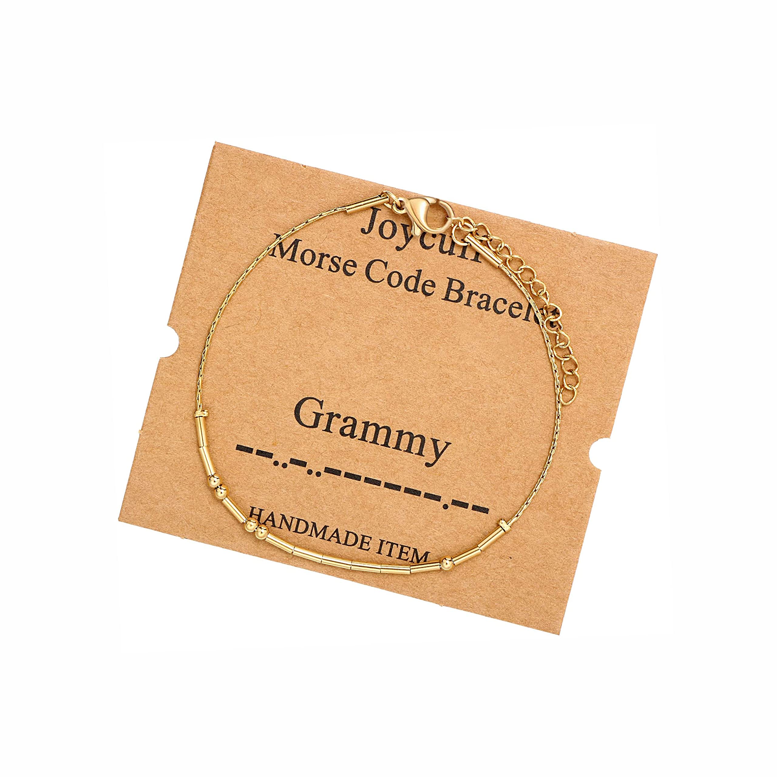 Morse Code Bracelets for Women, Gold Silver Stainless Steel Beads Bracelets