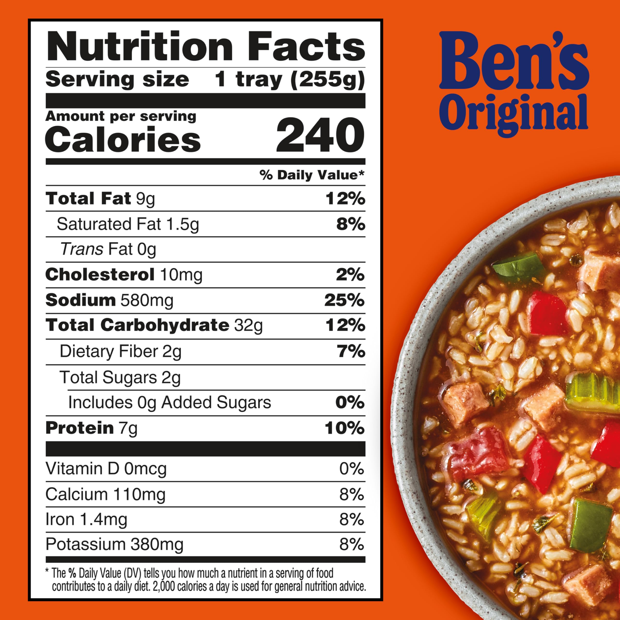 BEN'S ORIGINAL Street Food Gumbo with Chicken Andouille Sausage, Prepared Entrée, Microwavable Heat-&-Eat Bowl in 90 Seconds, 9 oz​ (Pack of 6)