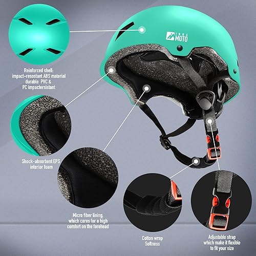 Miniatura 5 de Casco resistente a impactos con ventilación para patineta, patines, longboard, para niños, jóvenes y adultos