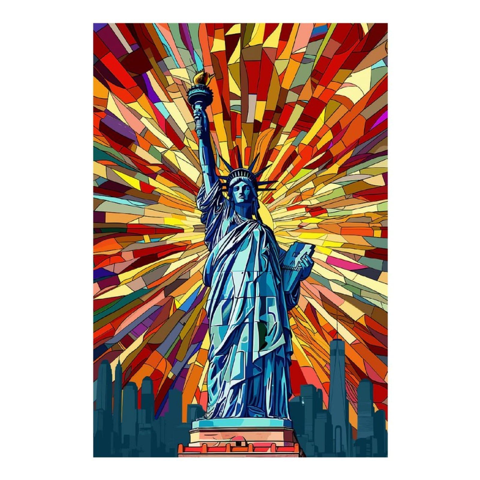 Poliuaws Liberty Picasso Cubism Art Diamond Art Kits Adults For Adults Beginner Diy Gem Art Craft Set Diamond Painting 8"X12"