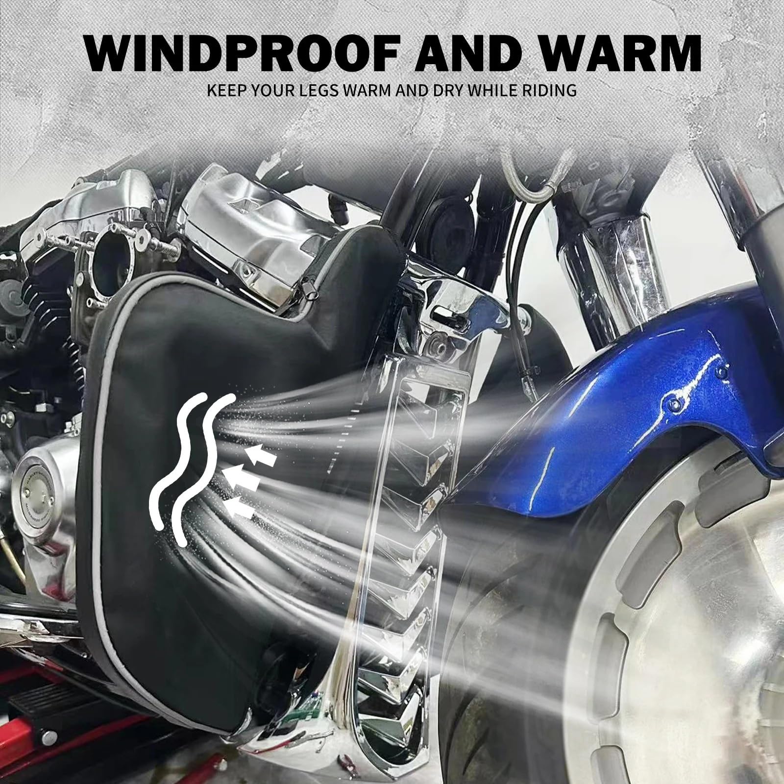 Wyściółka Przestrzeni Ładowania Motocyklowe miękkie obniża Chaps osłona silnika pokrywa ocieplacz na nogi torba wodoodporna pasuje do Harley Softail 2018-23 Wyściółka Bagażnika