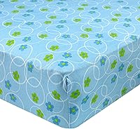 Vista 10 de Sábana ajustable de algodón tejido en jersey para cuna o cama para niño o niña, de Abstract