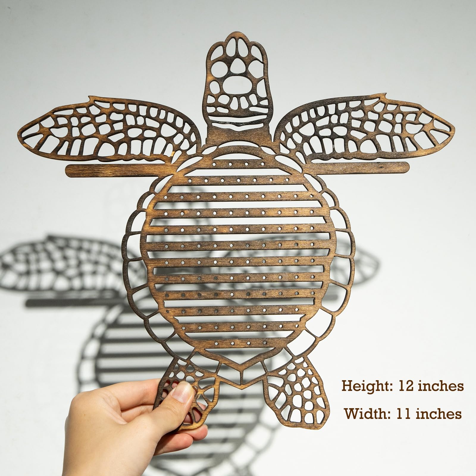 Tnstbiee Jewelry Organizer Stand Display - Unique Turtle Design for Earrings, Necklaces, and Bracelets - Wall Mountable - Great Gift Idea - Cute Home Decor