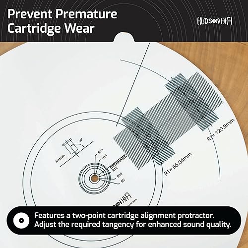Vista 5 de Hudson Hi-Fi Alfombrilla transportadora de alineación de cartucho giratorio (impresión de un solo lado, no incluye estroboscópico)