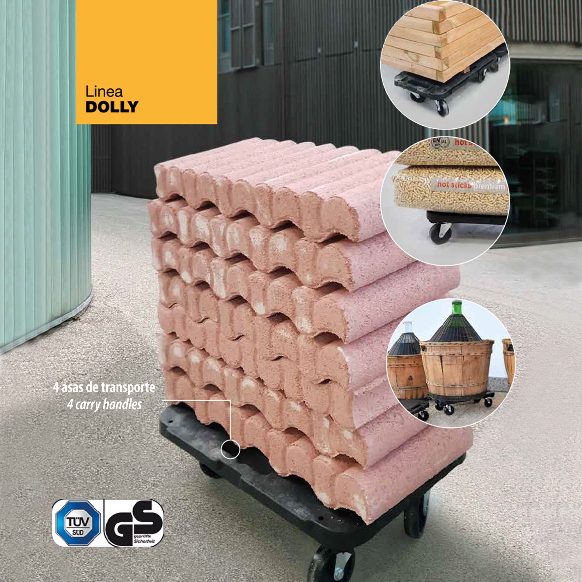 Art Plast Zestaw 4 kółek do doniczek 275 kg