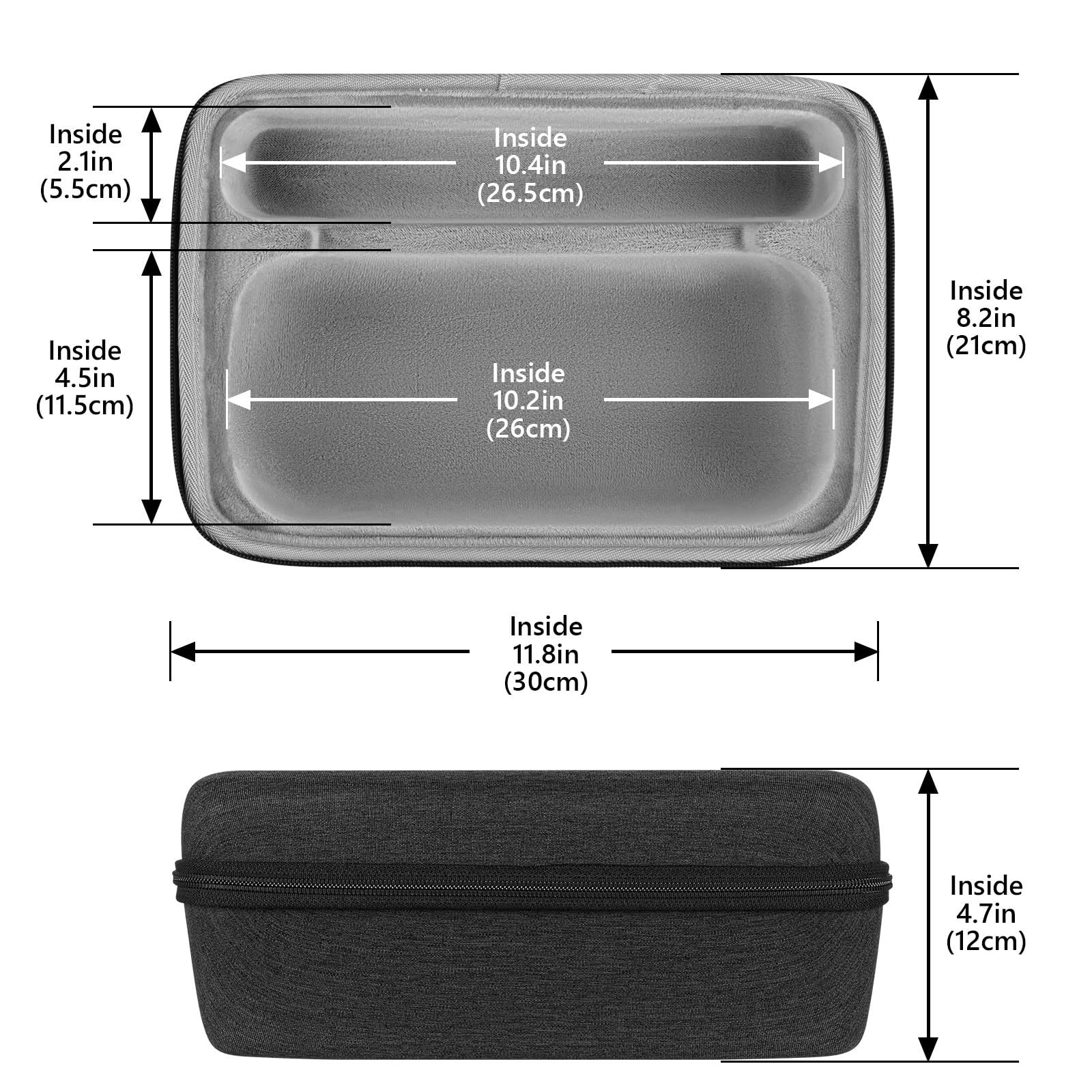 Geekria Shield - Funda rígida para altavoz compatible con Bose SoundLink Max, funda protectora portátil con interior suave, bolsa de almacenamiento a prueba de golpes con almacenamiento de cables