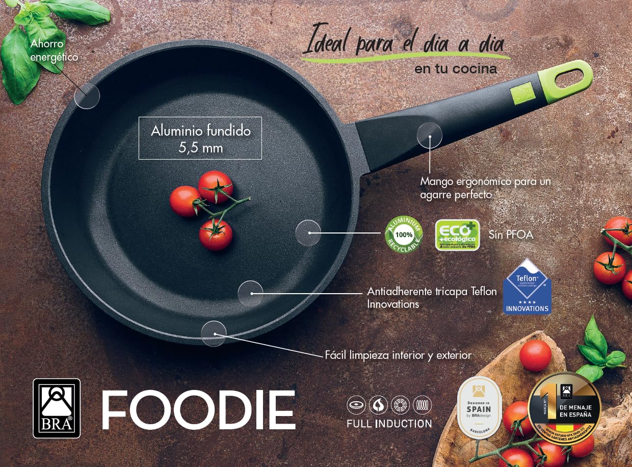 Batería de cocina 7 piezas Foodie
