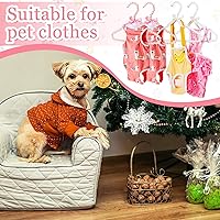 Vista 6 de Percha de ropa con cuentas de perlas, mini perchas pequeñas de perlas, perlas de metal, elegantes perchas para ropa con cinta, perchas estándar