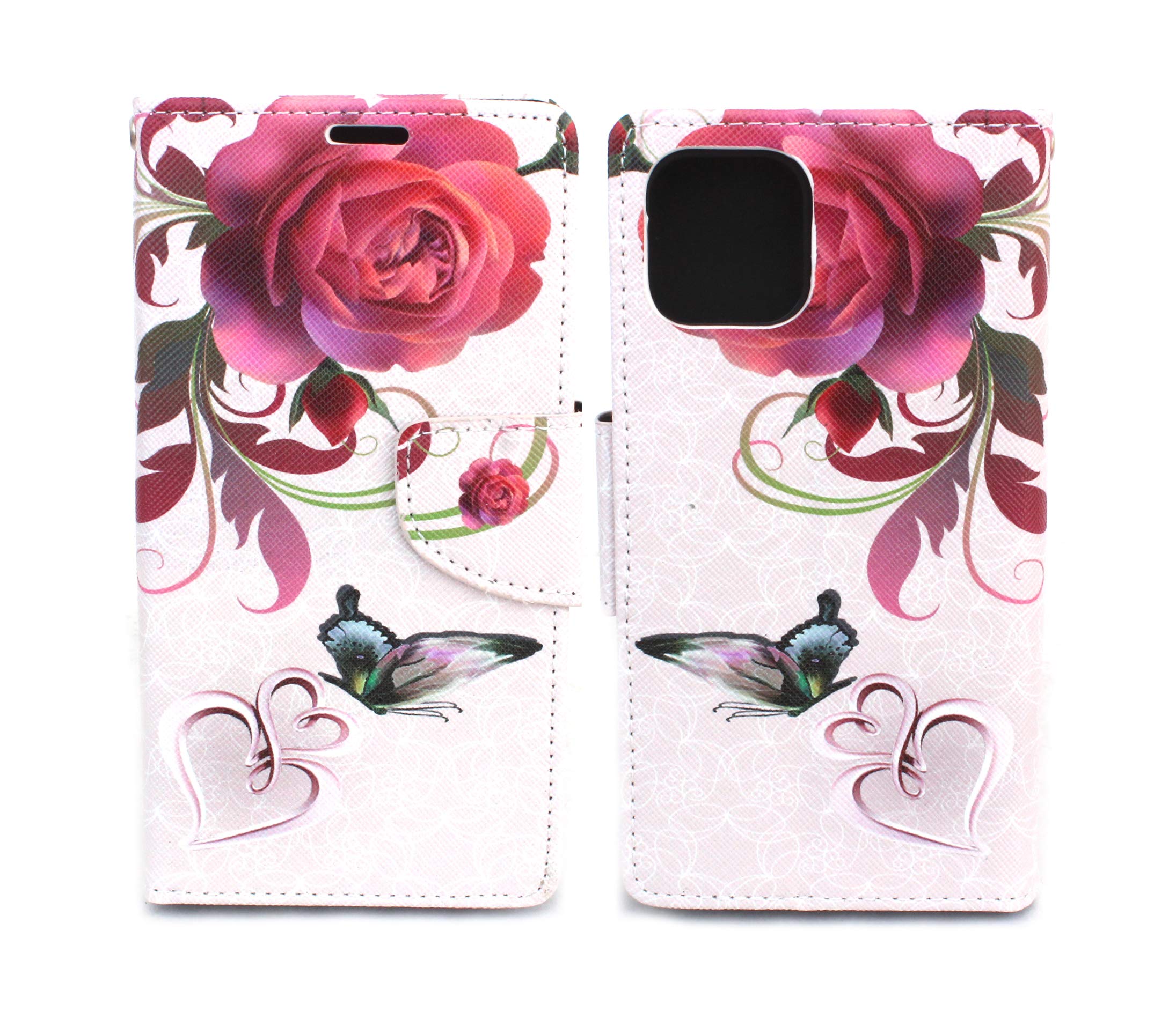 Arbuda Fancy Printed Designer Leather Flip Wallet Back Cover Case for Apple iPhone 11-6.1 inch - Rose Butterfly (B07XLLQSHT) Amazon Price History, Amazon Price Tracker