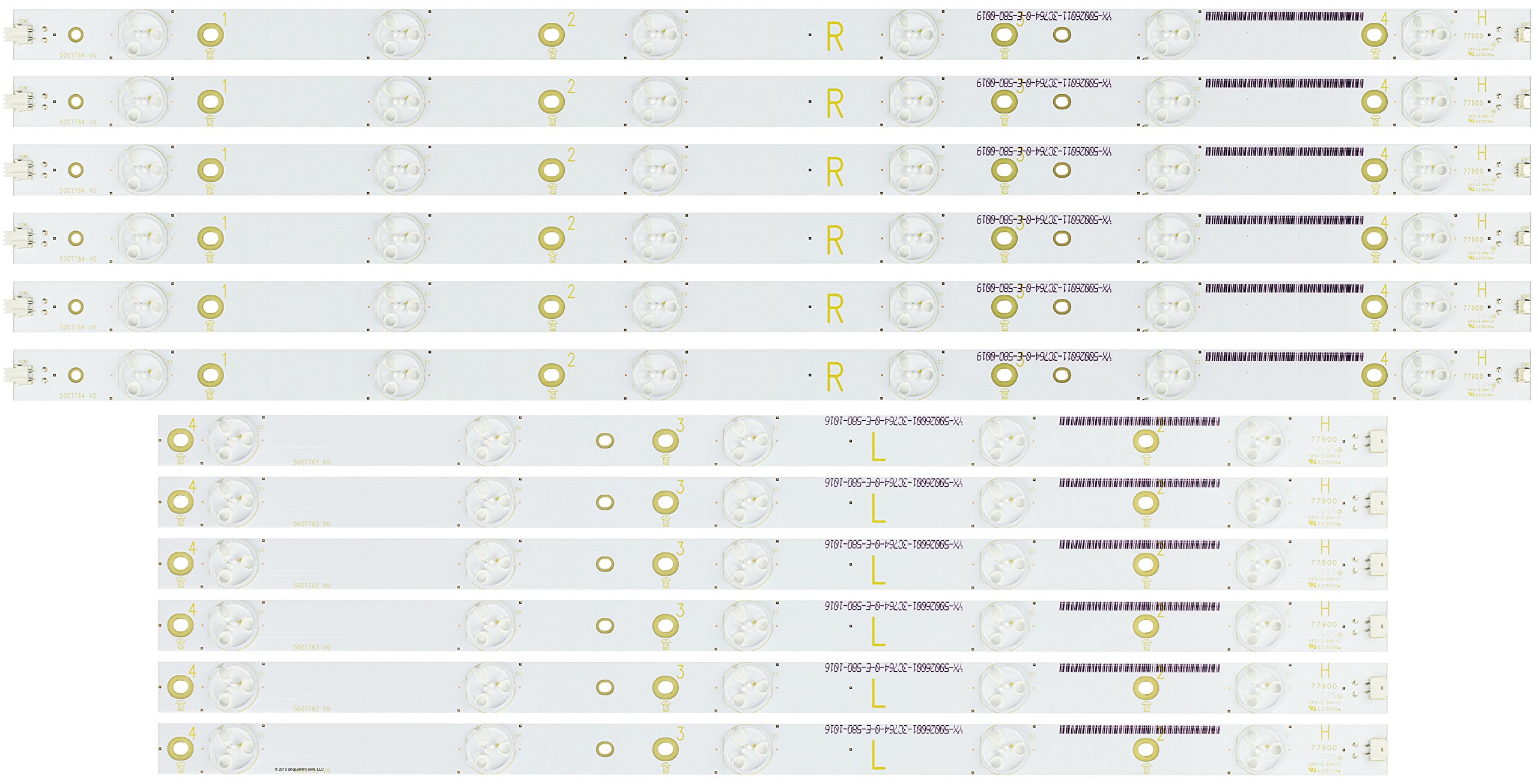 ShopJimmy TT5008T V1_00 V0_00 LED Backlight Strips (12) LC-50LB481C LC-50LB481U (New)