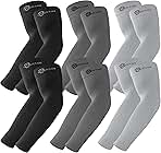 BHYTAKI UV Sun Protection Arm Sleeves, UPF 50 Sports Cooling Arm Compression Sleeves for Men Women Teenager