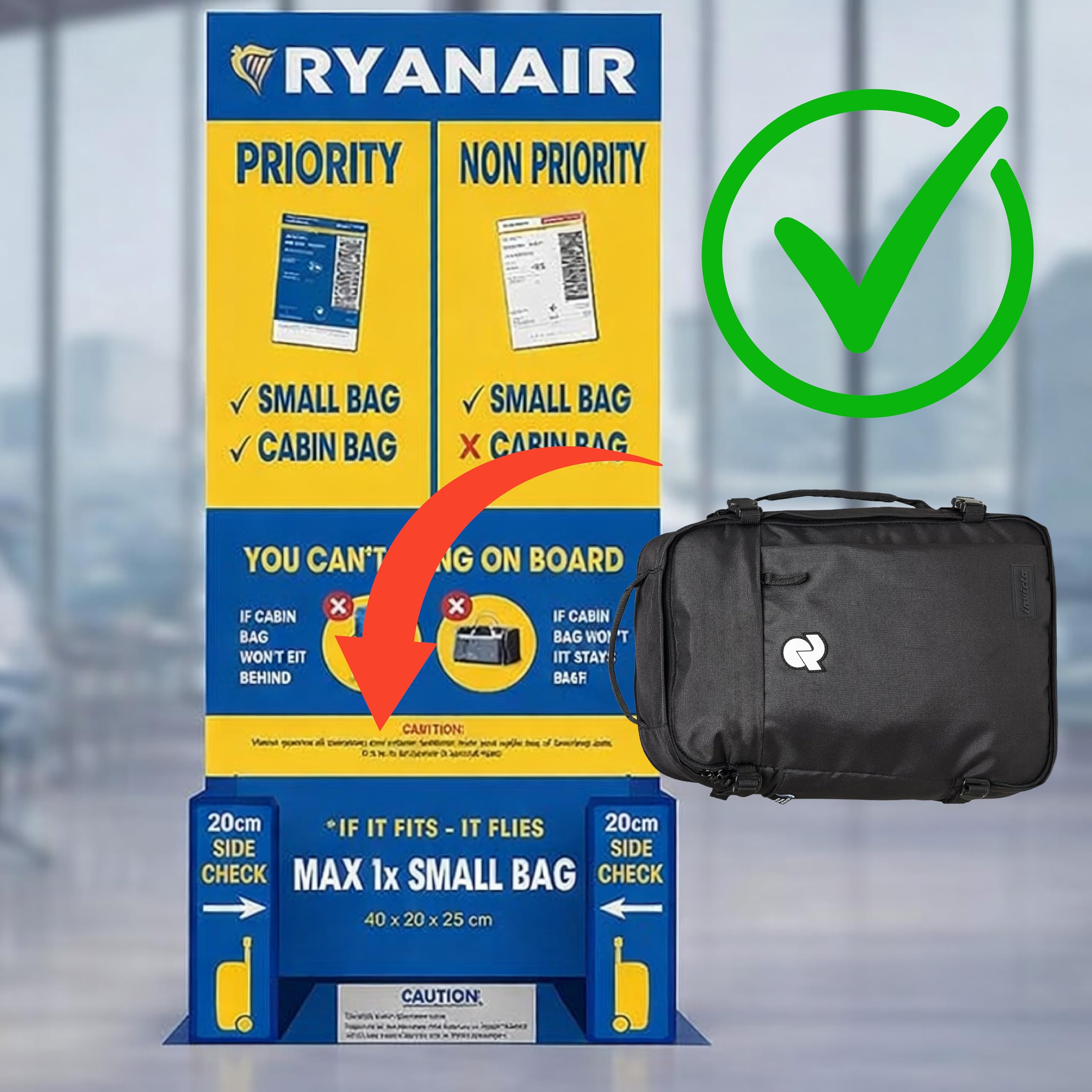 Invicta Zaino Viaggio TRAVEL, Zaino, Valigia, Bagaglio a Mano, Tasca Porta PC, Tasca Porta Borraccia, Cinghia Torace Regolabile, Fascia Aggancio Trolley, Nero (Jet Black)