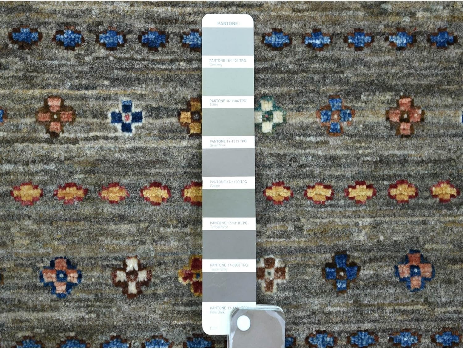 Taupe Gray Natural Dyes Afghan Super Kazak with Khorjin Design Densely Woven Soft Wool Hand Knotted Runner Oriental Rug (3'5"x10')