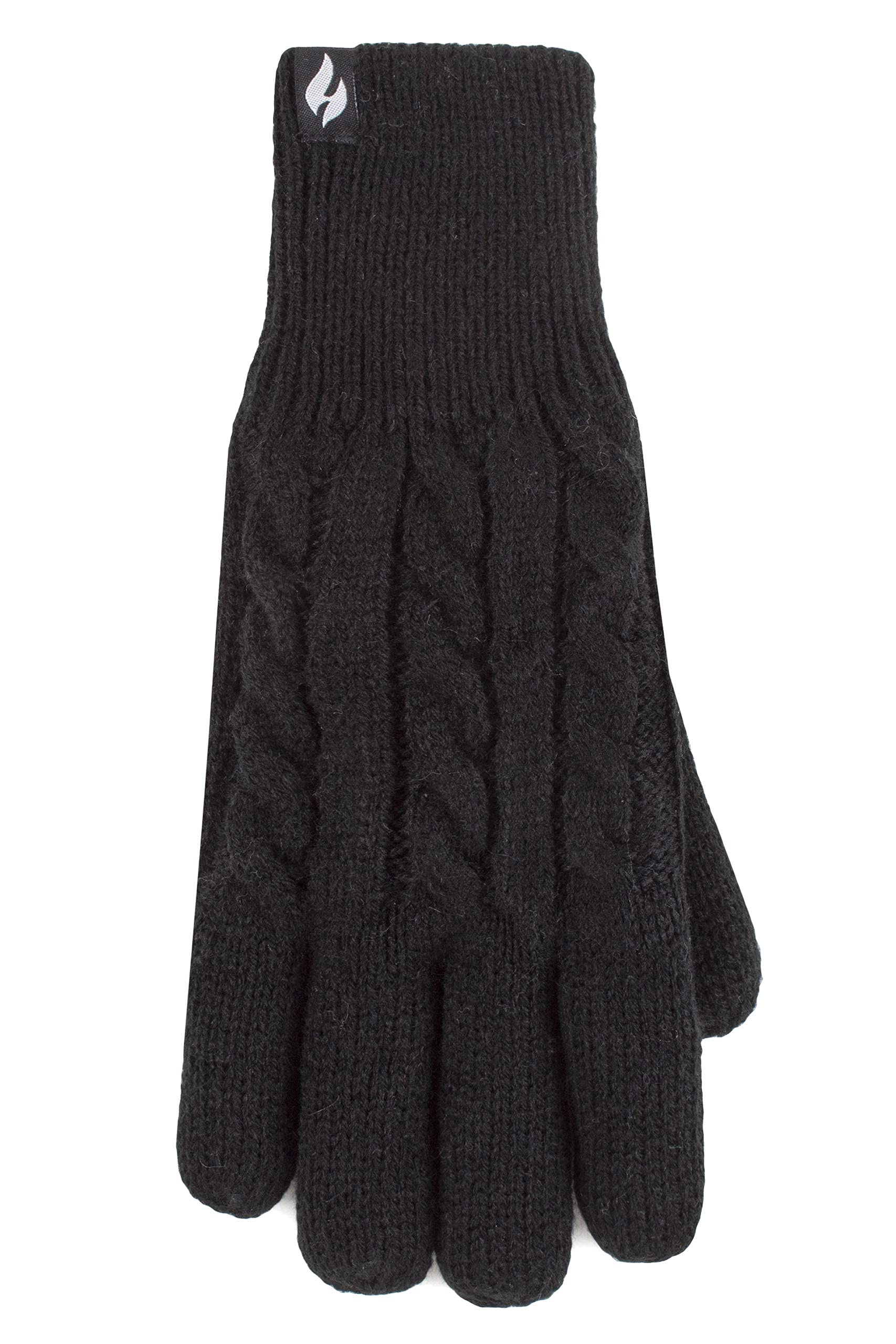 HEAT HOLDERS SOCKSHOP Ladies Willow Cable Gloves Pack of 1 Black M-L